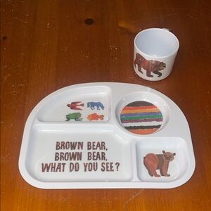 The World of Eric Carle, Brown Bear Kids Melamine 2 Piece Set